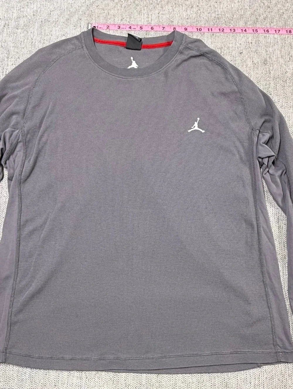 Jordan Men's XXL Gray Long Sleeve Thermal Shirt Made in USA